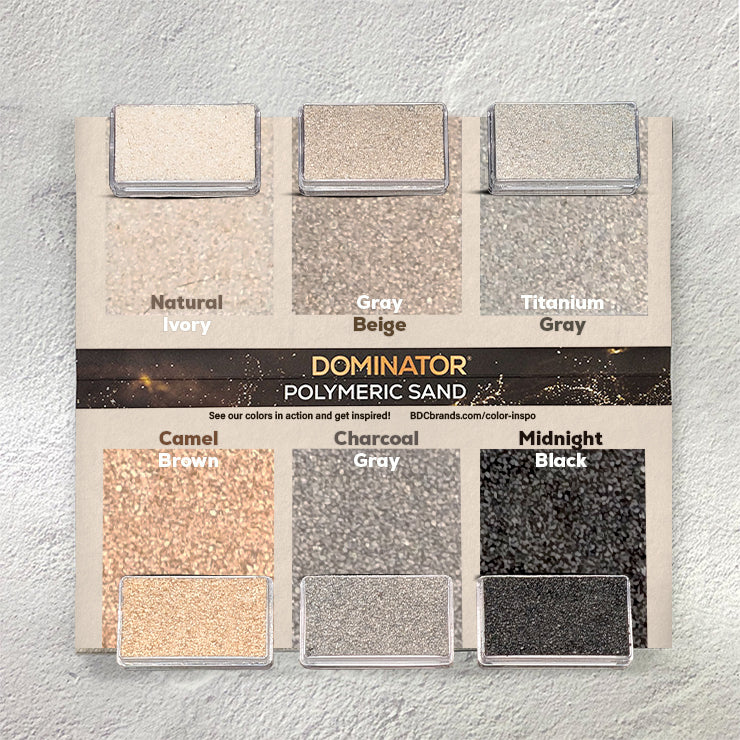 DOMINATOR® Polymeric Sand Color Swatch Guide
