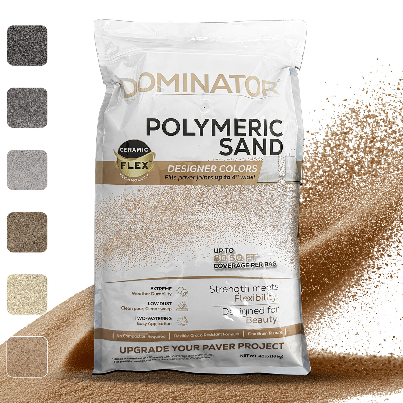 DOMINATOR Polymeric Sand with Revolutionary Ceramic Flex