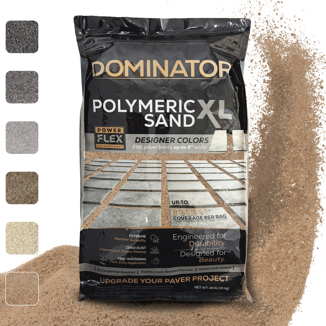 DOMINATOR XL Polymeric Sand with Power Flex Technology