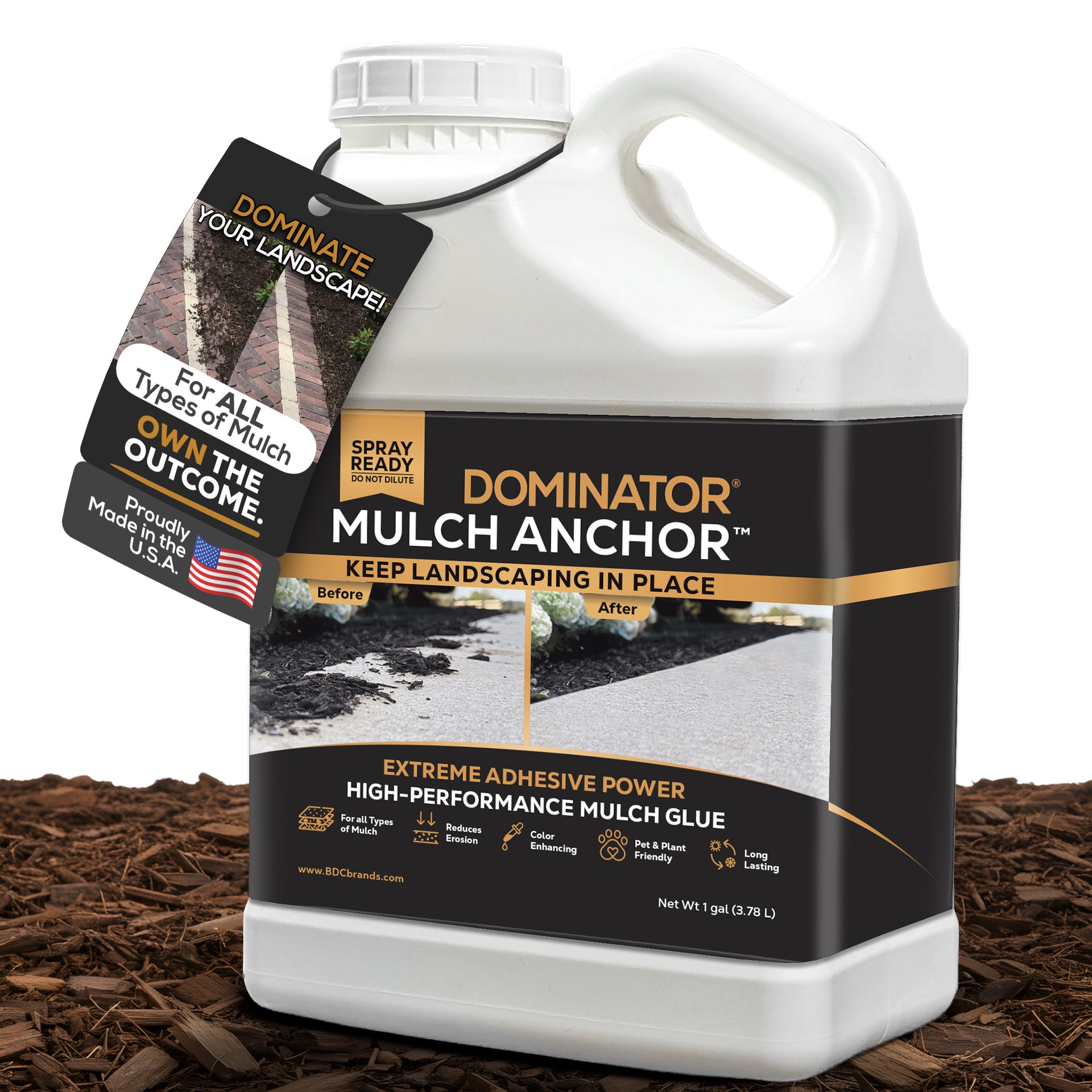 DOMINATOR Mulch Anchor - Locks Mulch, Reduces Erosion