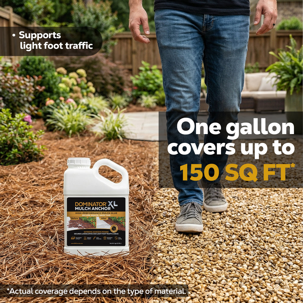 DOMINATOR XL Mulch Anchor - Best Mulch Glue for Your Landscape
