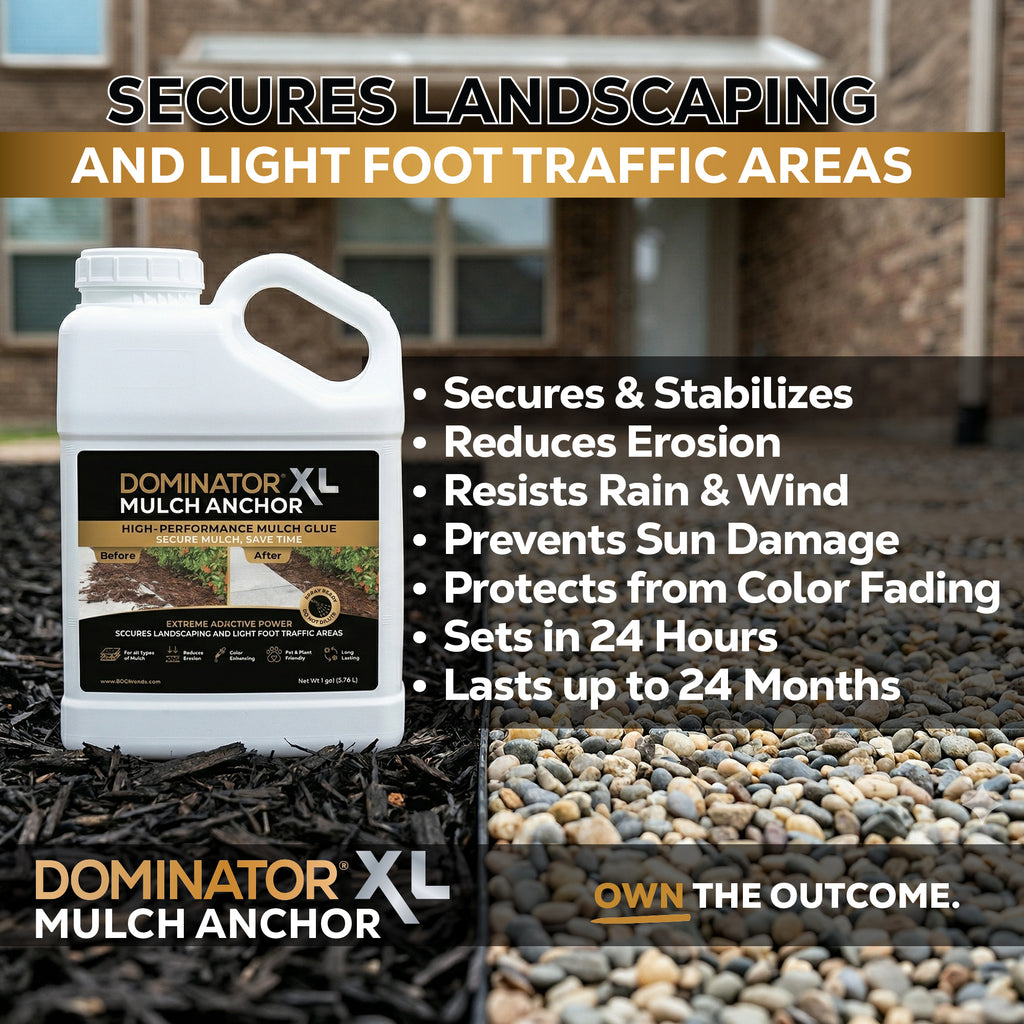 DOMINATOR XL Mulch Anchor - Best Mulch Glue for Your Landscape