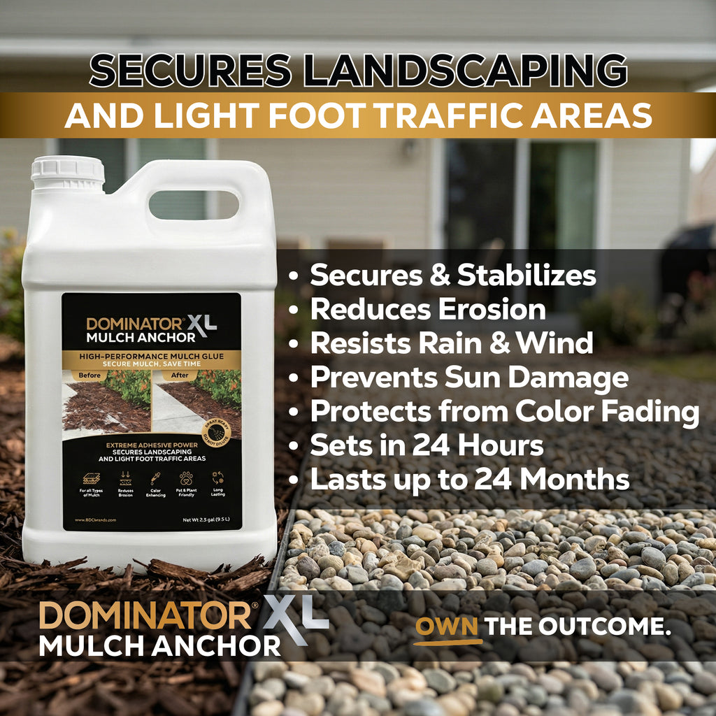 DOMINATOR XL Mulch Anchor - Best Mulch Glue for Your Landscape
