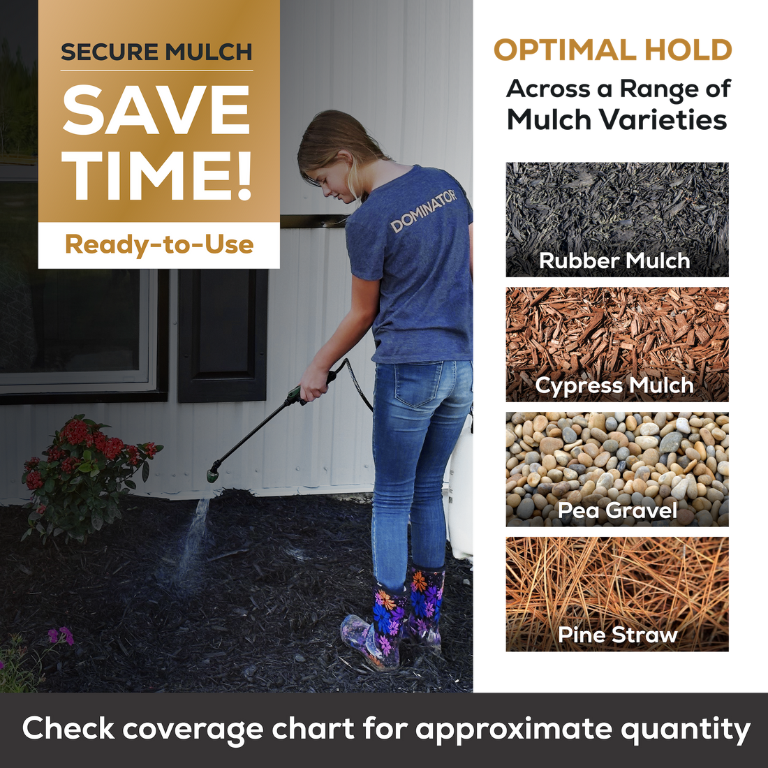 DOMINATOR XL Mulch Anchor Best Mulch Glue for Your Landscape