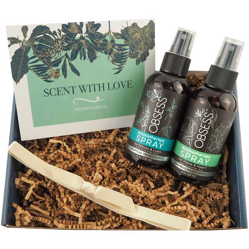 OBSESS Aromatherapy 2-Piece Gift Set: ESCAPE - Tropical Tranquility & Bamboo Rainforest