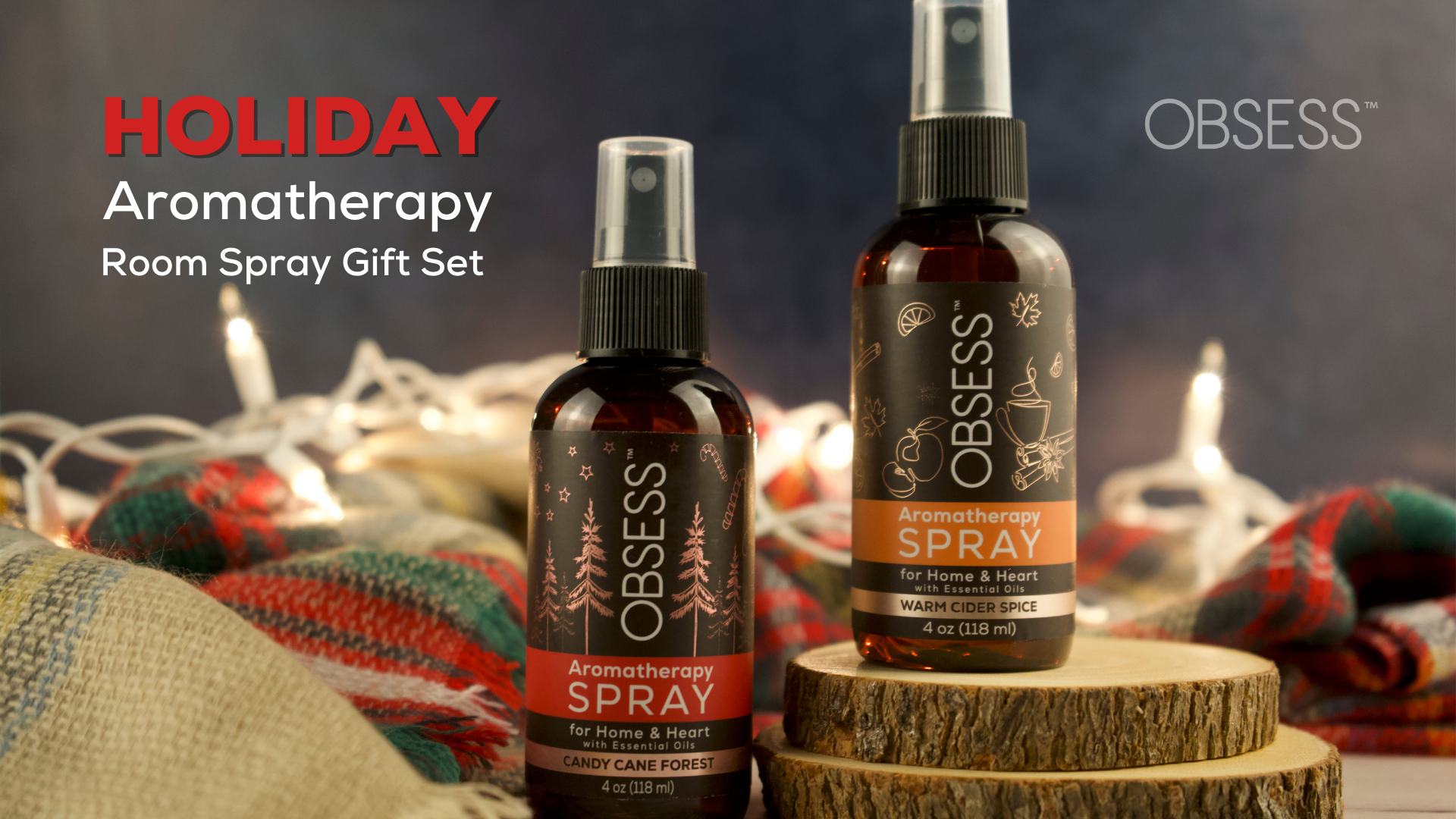 OBSESS Aromatherapy 2-Piece Gift Set: ESCAPE - Tropical Tranquility & -  Black Diamond Coatings