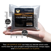 SAMPLE SIZE DOMINATOR Polymeric Sand with Revolutionary Ceramic Flex